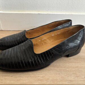Polo Ralph Lauren Black Leather Opera Pump Tuxedo Loafers Shoes 9.5 D